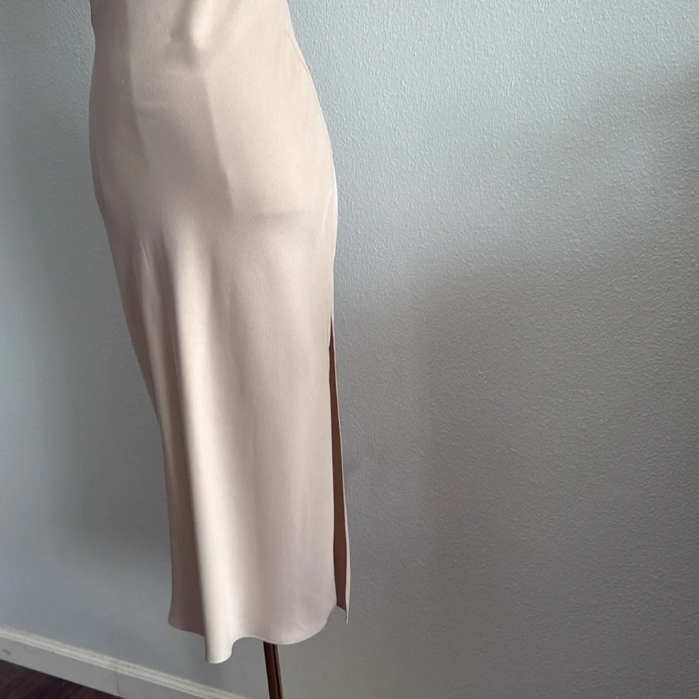 BHLDN August Satin Charmeuse Midi Dress size 4 - Picture 4 of 13